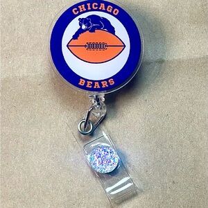 Chicago Bears Badge Reel with Sparkling Charm